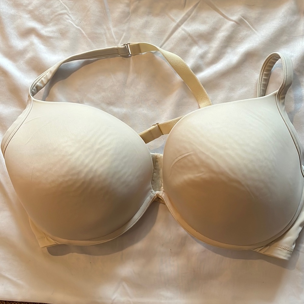 Ivory coloured plunge bra